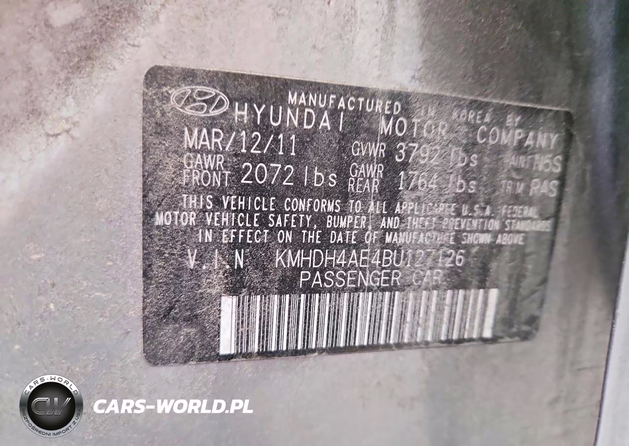 2011 Hyun Elantra VIN:KMHDH4AE4BU127126 - 12
