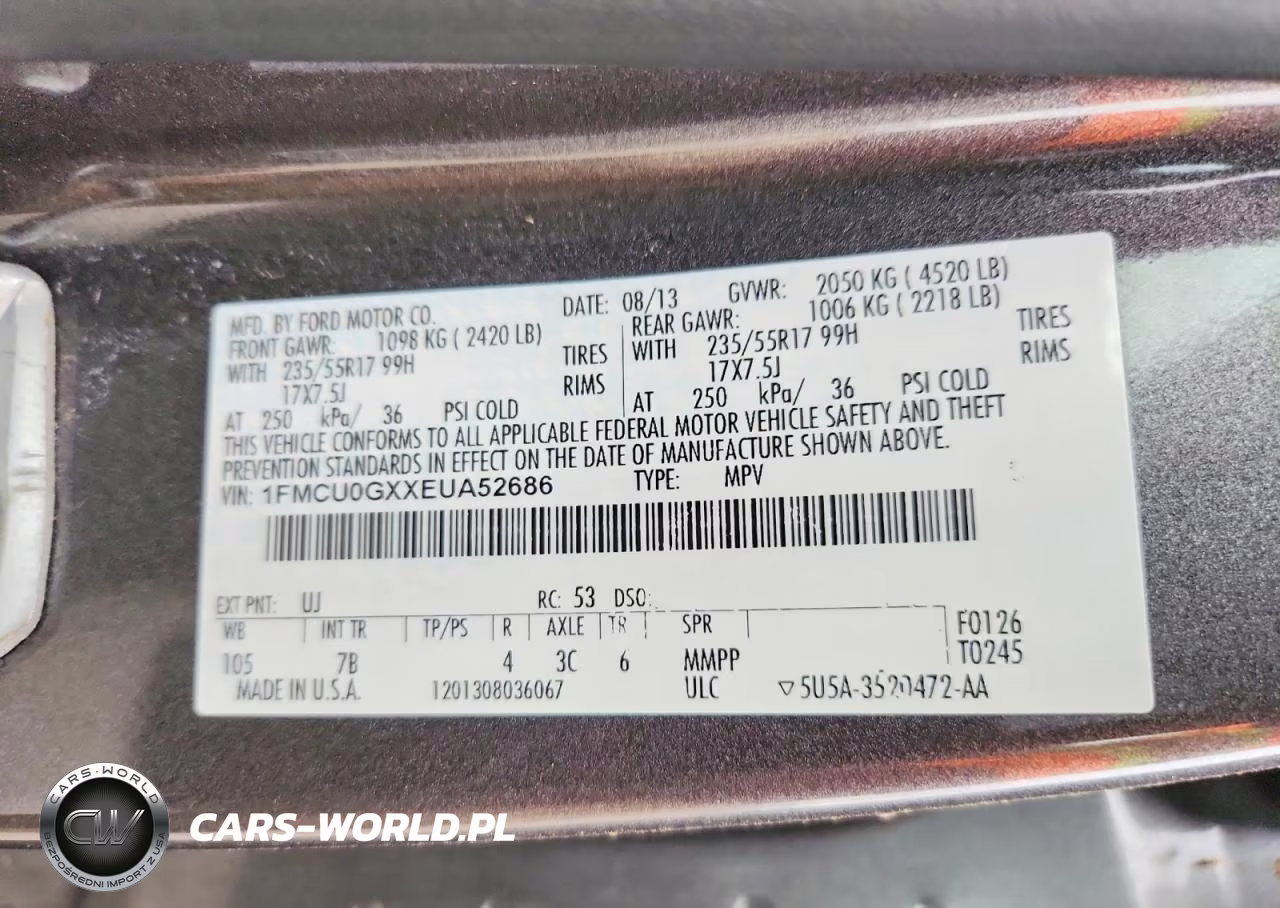 2014 Ford Escape Se VIN:1FMCU0GXXEUA52686 - 13