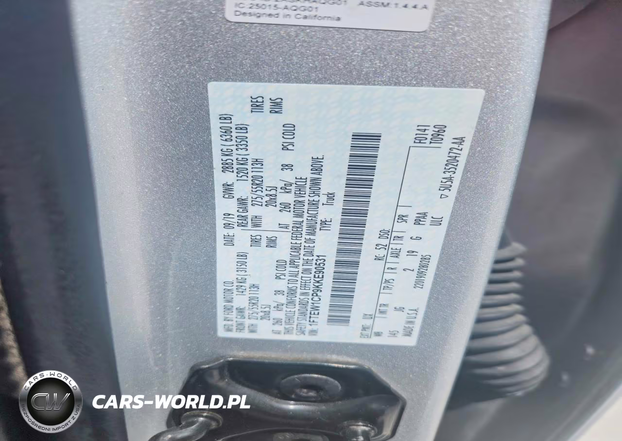 2019 Ford F150 Supercrew VIN:1FTEW1CP9KKE90531 - 12