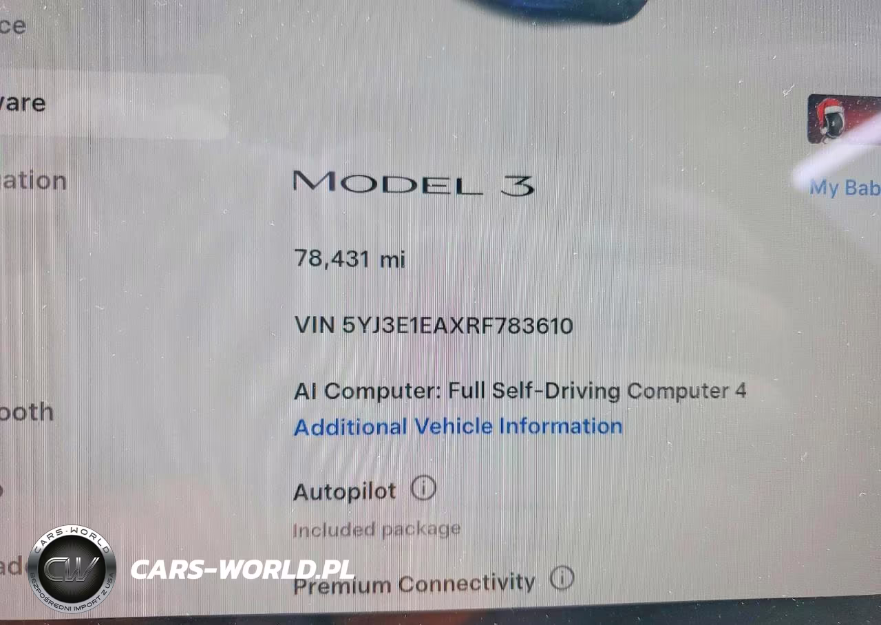 2024 Tesla Model 3 VIN:5YJ3E1EAXRF783610 - 9