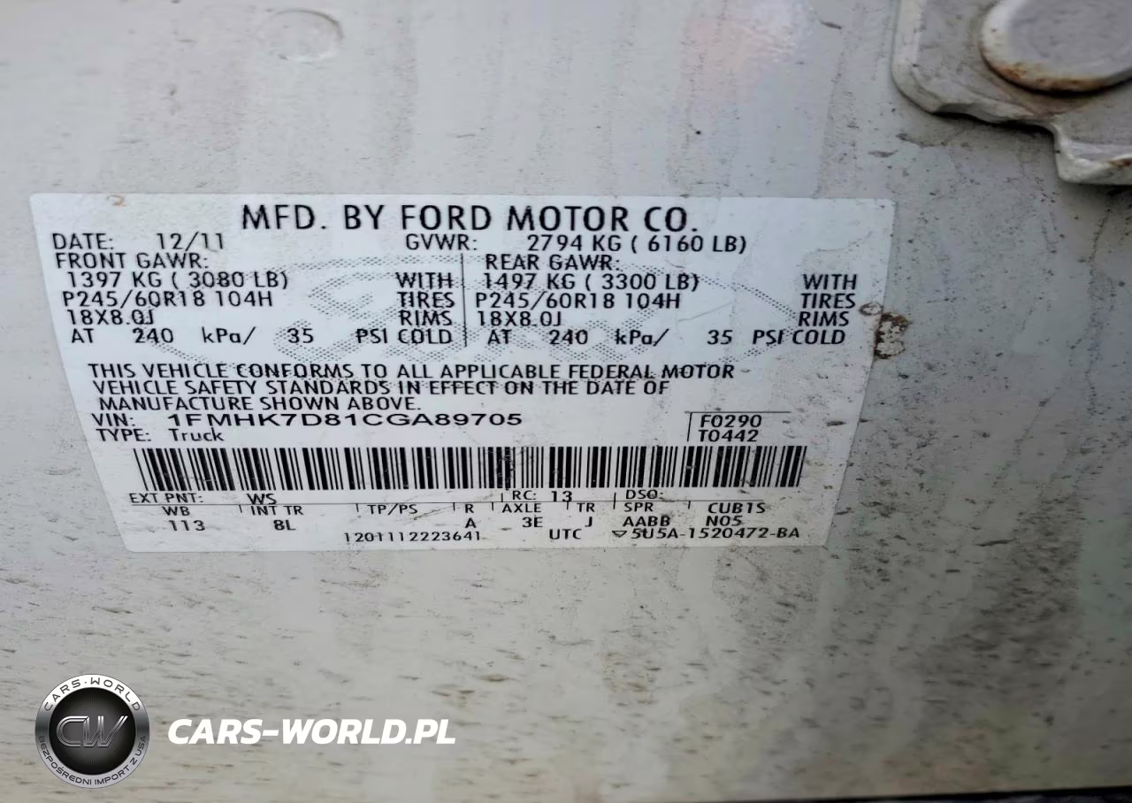 2012 Ford Explorer Xlt VIN:1FMHK7D81CGA89705 - 13