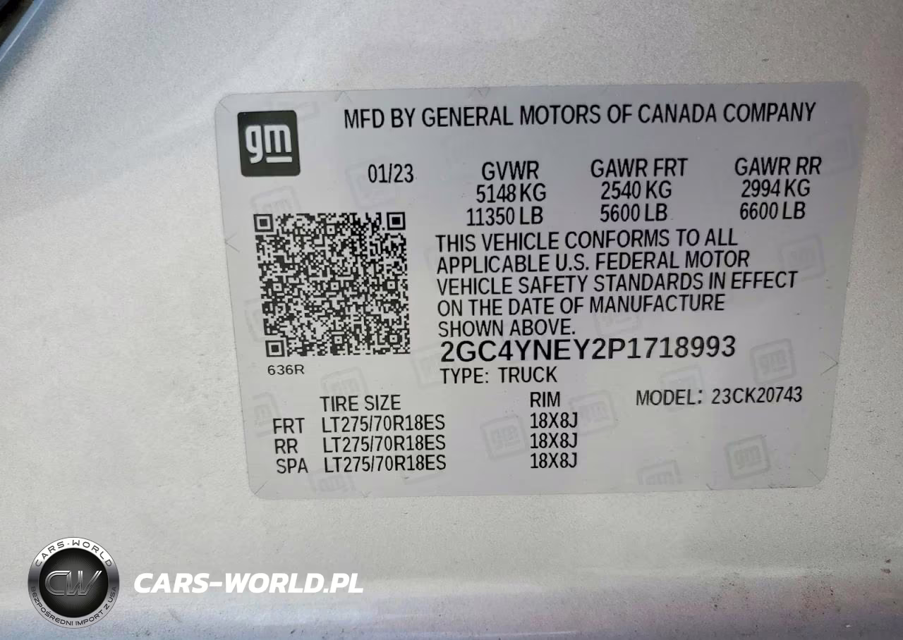 2023 Chevrolet Silverado K2500 Heavy Duty Lt VIN:2GC4YNEY2P1718993 - 12