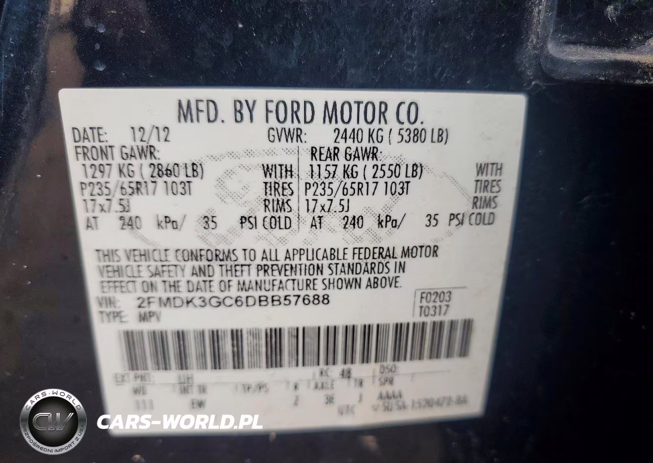 2013 Ford Edge Se VIN:2FMDK3GC6DBB57688 - 13