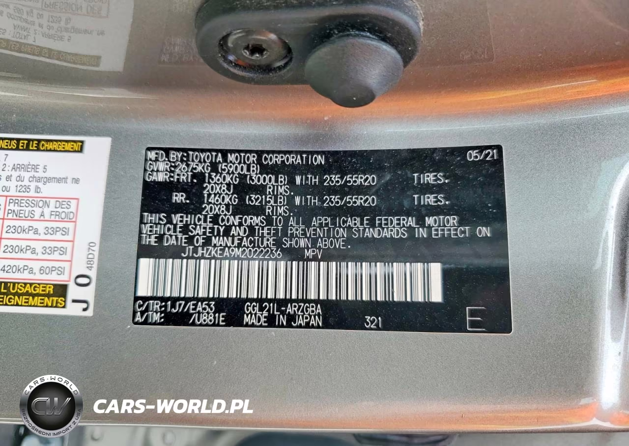 2021 Lexus Rx 350L Base VIN:JTJHZKEA9M2022236 - 14