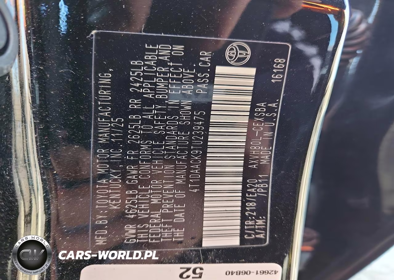 2026 Toyota Camry Se VIN:4T1DAACK9TU239475 - 12