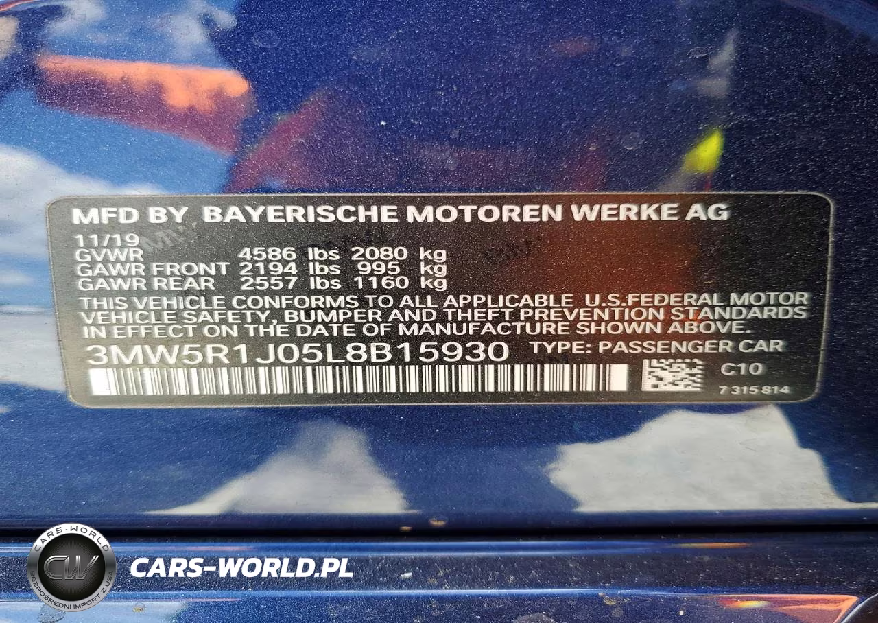 2020 BMW 330I VIN:3MW5R1J05L8B15930 - 13