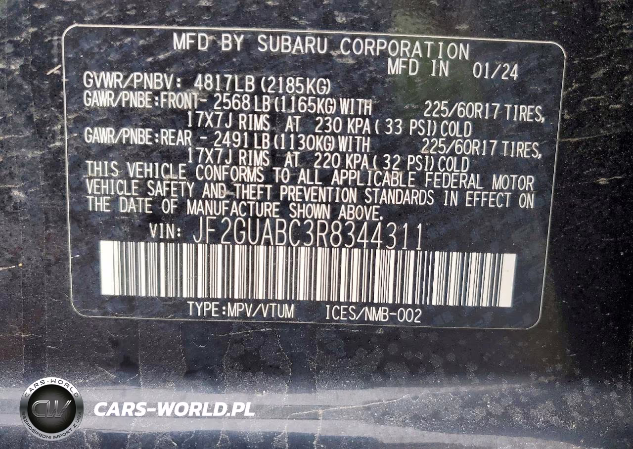2024 Subaru Crosstrek VIN:JF2GUABC3R8344311 - 13