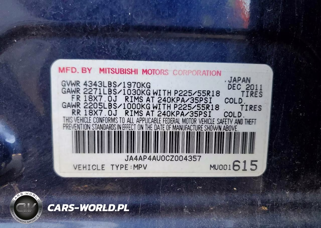 2012 Mitsubishi Outlander Sport Se VIN:JA4AP4AU0CZ004357 - 12