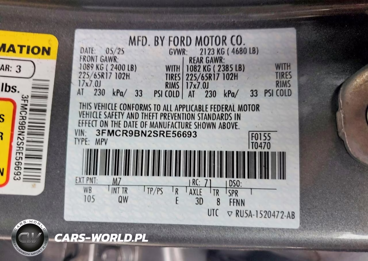 2025 Ford Bronco Sport Big Bend VIN:3FMCR9BN2SRE56693 - 14