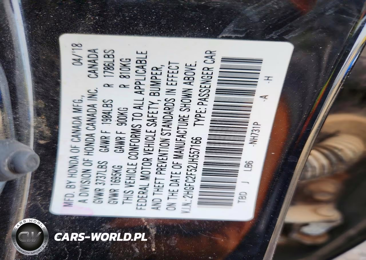2018 Honda Civic Lx VIN:2HGFC2F52JH557166 - 13