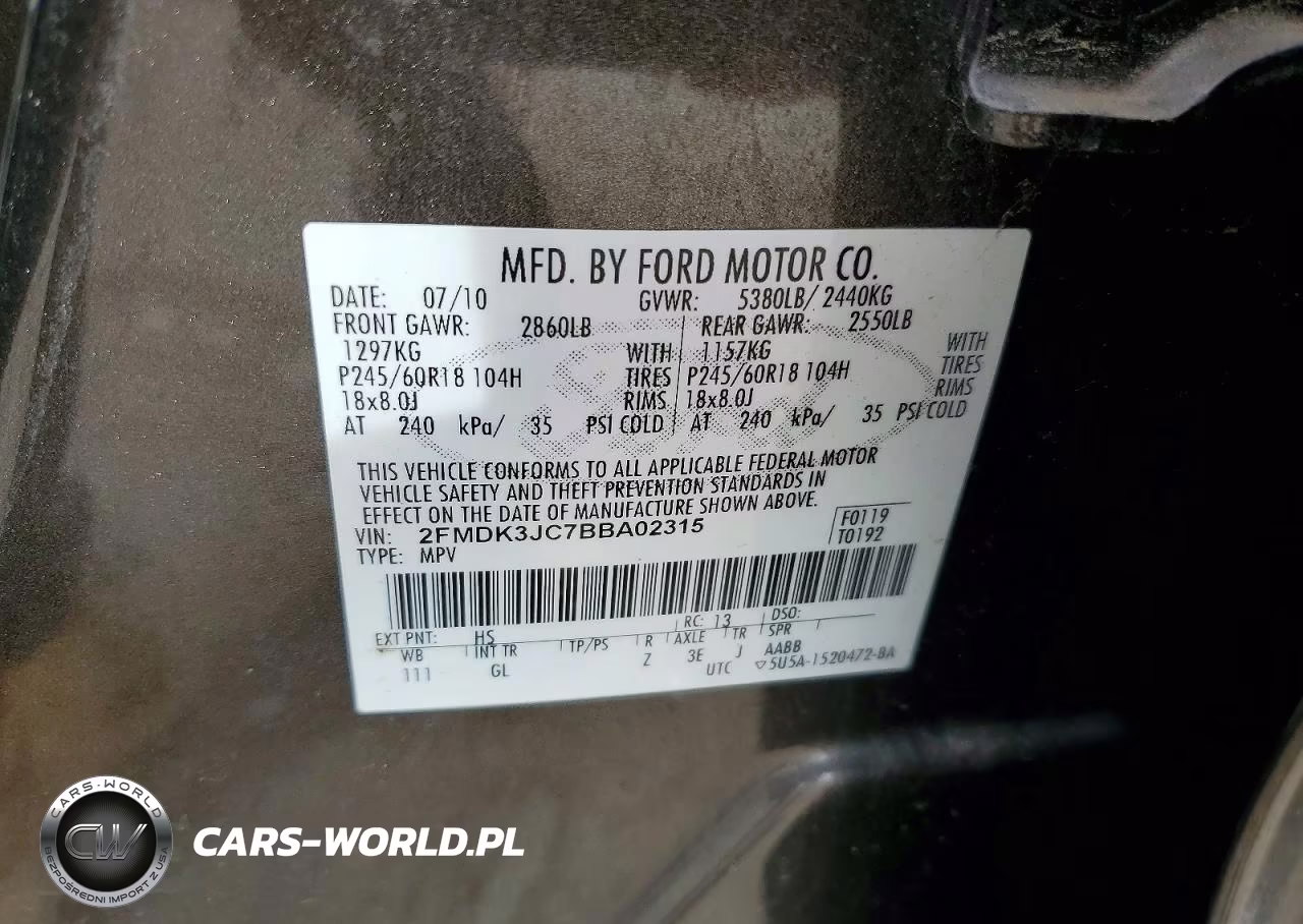 2011 Ford Edge Sel VIN:2FMDK3JC7BBA02315 - 13