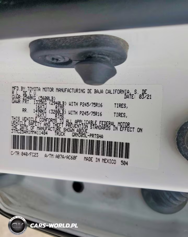 2021 Toyota Tacoma Sr5 V6 VIN:3TMCZ5AN1MM411484 - 12