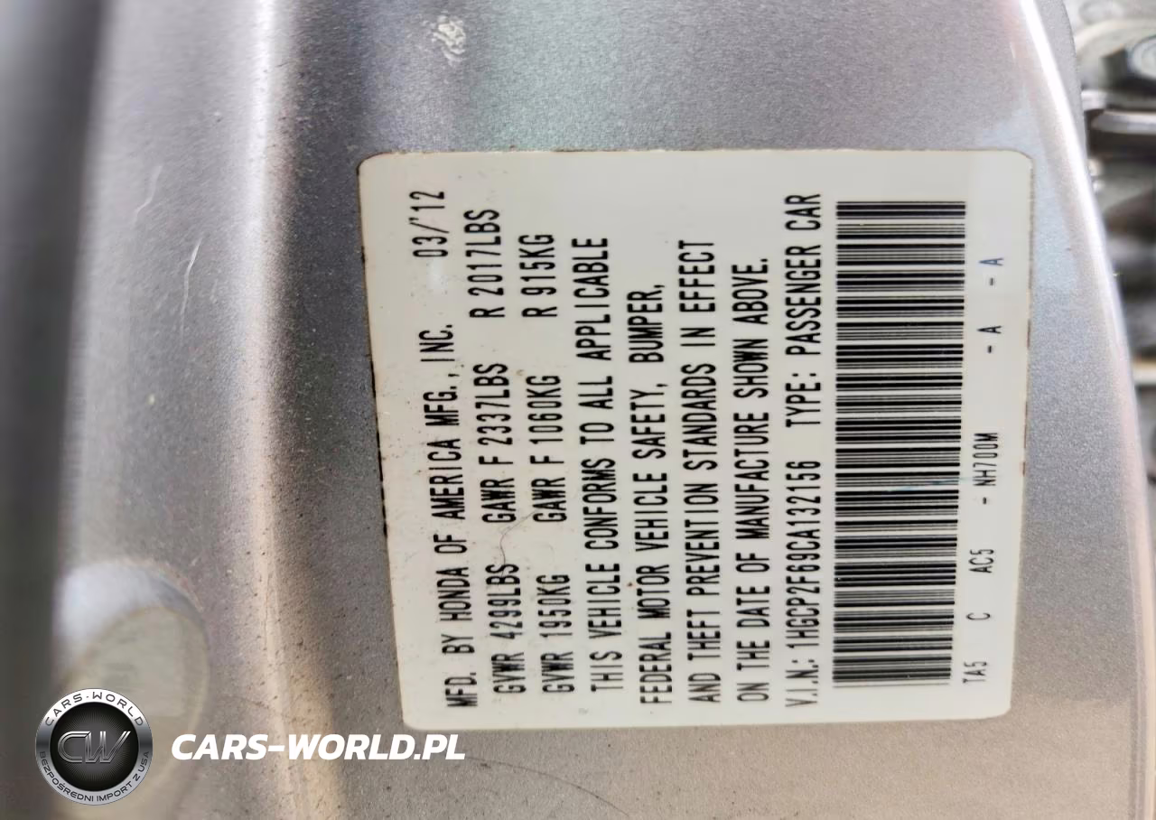 2012 Honda Accord Se VIN:1HGCP2F69CA132156 - 13