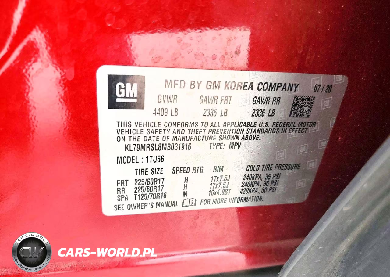 2021 Chevrolet Trailblazer Lt VIN:KL79MRSL8MB031916 - 13