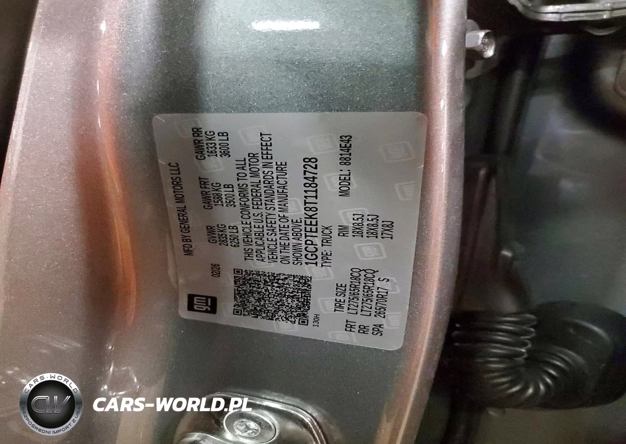 2026 Chevrolet Colorado Trail Boss VIN:1GCPTEEK8T1184728 - 12