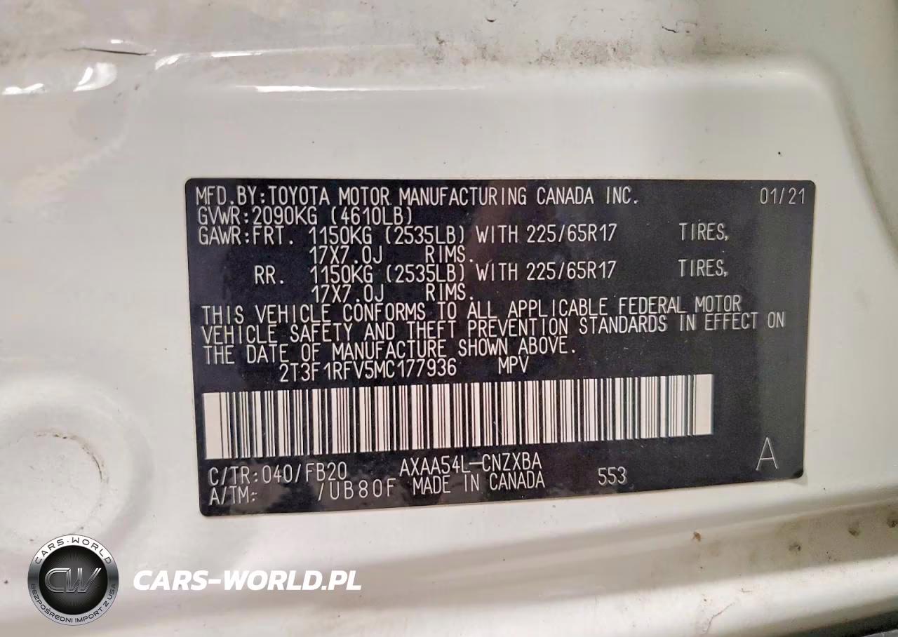 2021 Toyota Rav4 Le VIN:2T3F1RFV5MC177936 - 13
