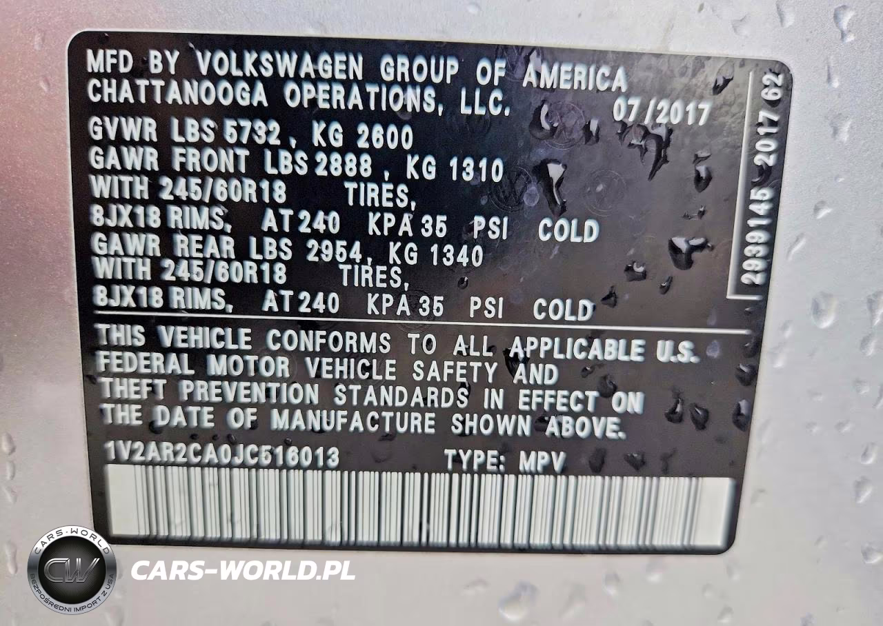 2018 Volkswagen Atlas S VIN:1V2AR2CA0JC516013 - 12