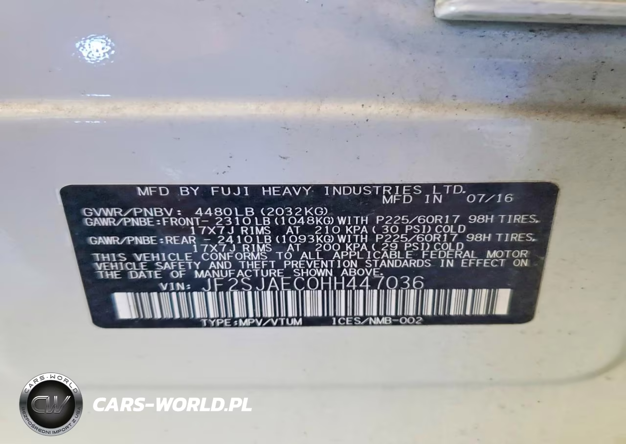 2017 Subaru Forester 2.5I Premium VIN:JF2SJAEC0HH447036 - 13