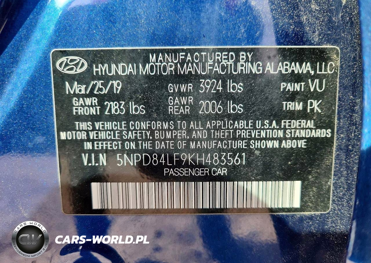 2019 Hyundai Elantra Sel VIN:5NPD84LF9KH483561 - 13