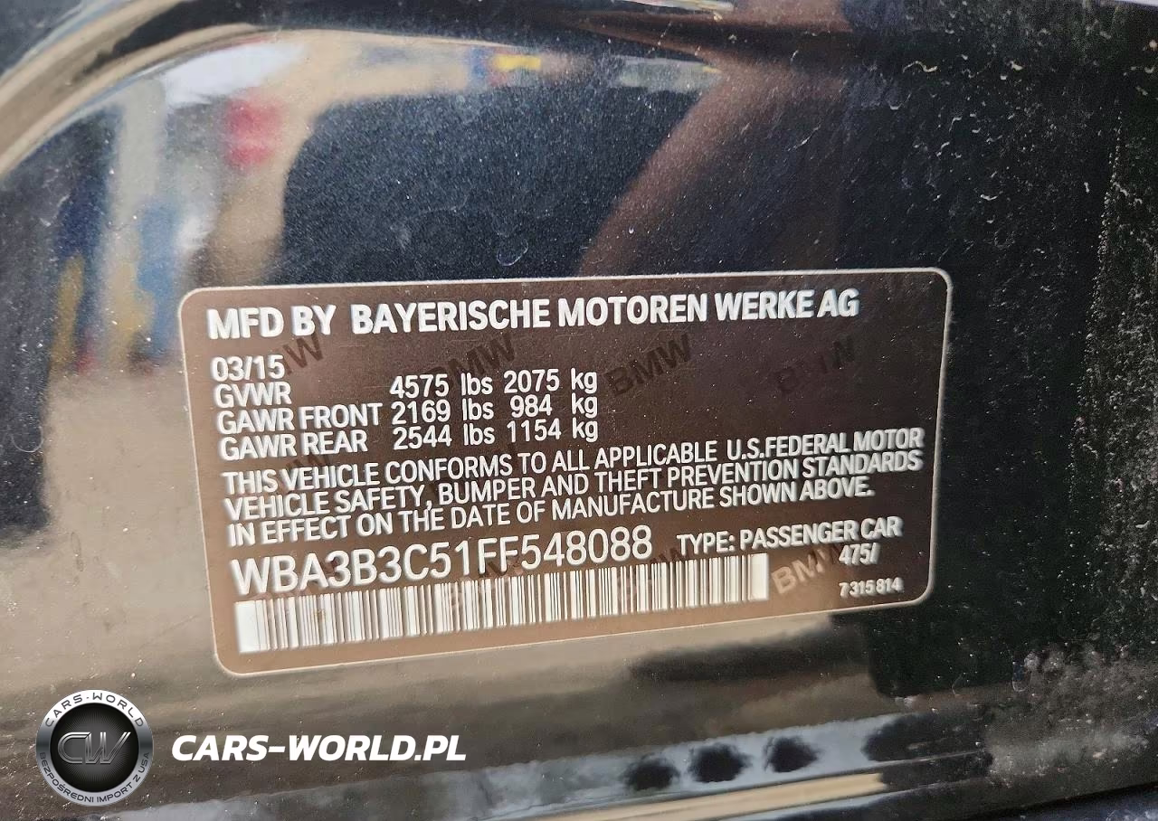 2015 BMW 328 Xi VIN:WBA3B3C51FF548088 - 13
