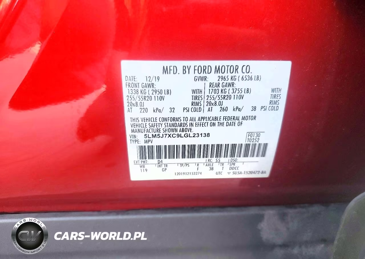 2020 Lincoln Aviator Reserve VIN:5LM5J7XC9LGL23138 - 13