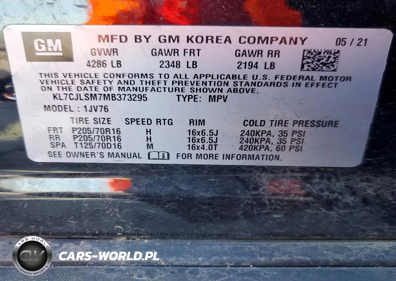 2021 Chevrolet Trax 1Lt VIN:KL7CJLSM7MB373295 - 13