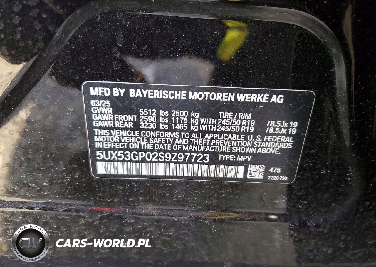 2025 BMW X3 30 xDrive VIN:5UX53GP02S9Z97723 - 13
