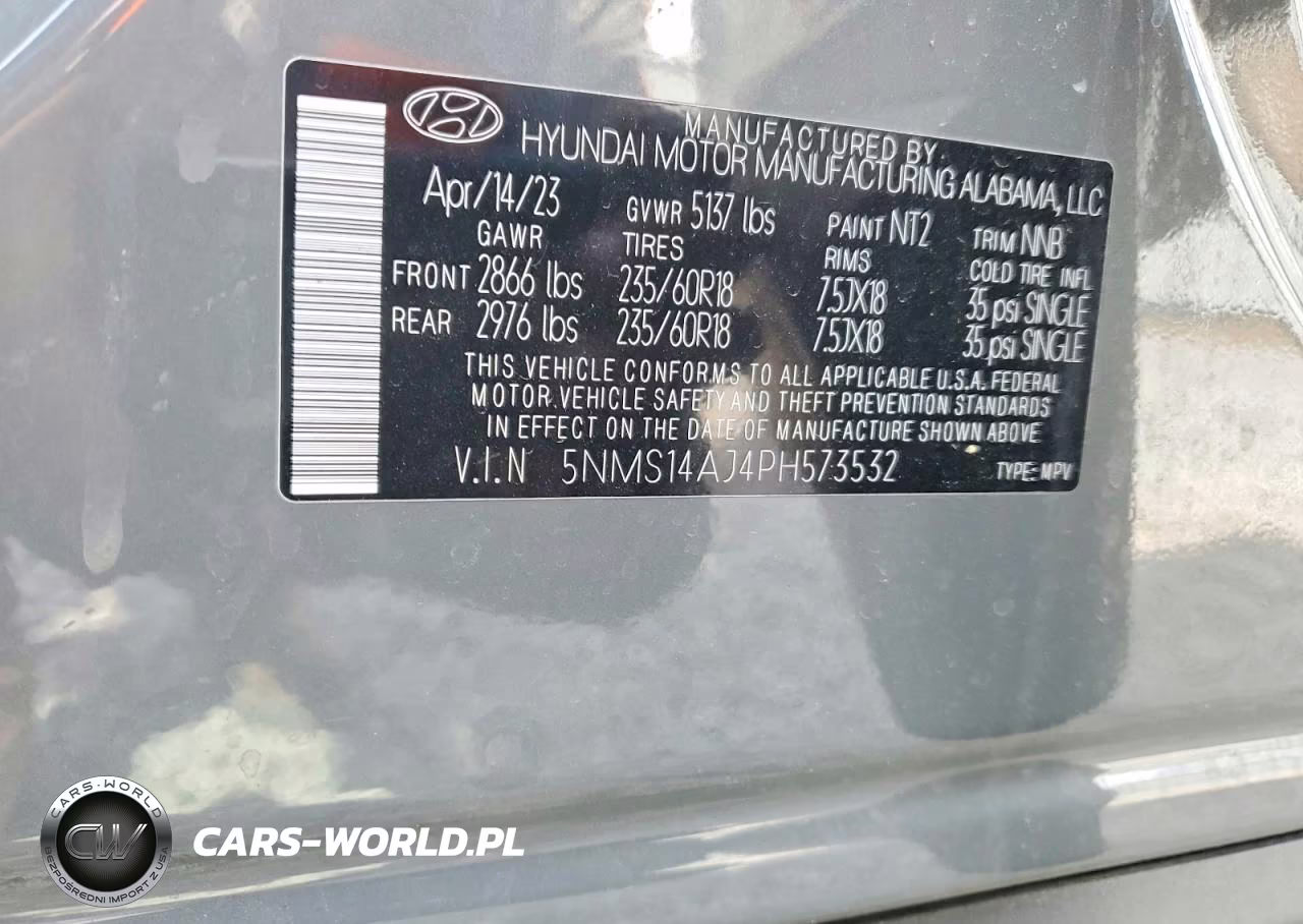 2023 Hyundai Santa Fe Se VIN:5NMS14AJ4PH573532 - 12