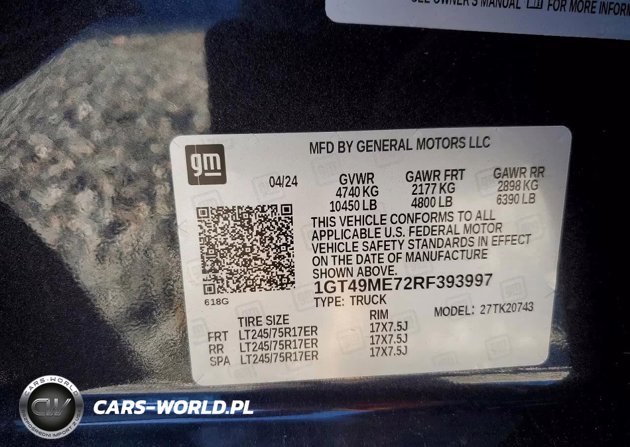 2024 GMC Sierra K2500 Sle VIN:1GT49ME72RF393997 - 12
