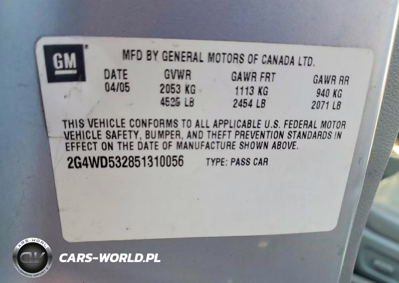 2005 Buick Lacrosse Cxl VIN:2G4WD532851310056 - 12