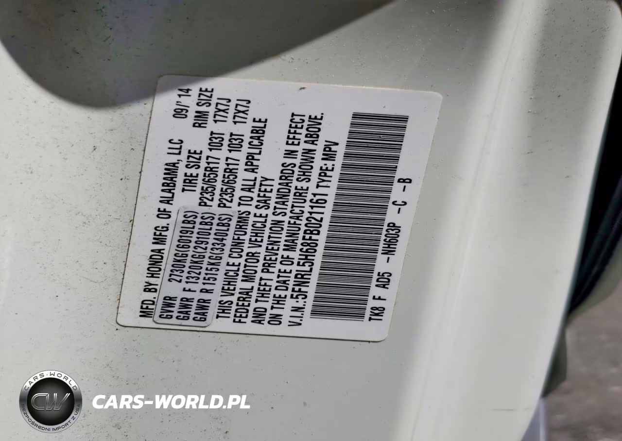 2015 Honda Odyssey Exl VIN:5FNRL5H68FB021161 - 13