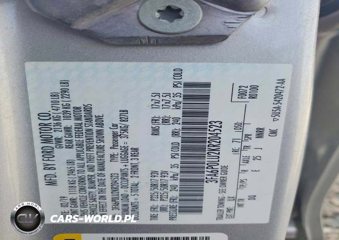 2019 Ford Fusion Se VIN:3FA6P0LU2KR204523 - 13