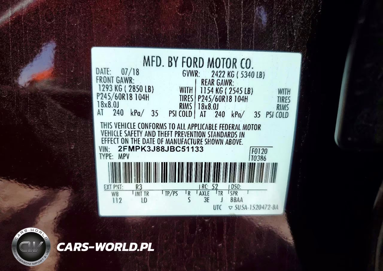 2018 Ford Edge Sel VIN:2FMPK3J88JBC51133 - 13