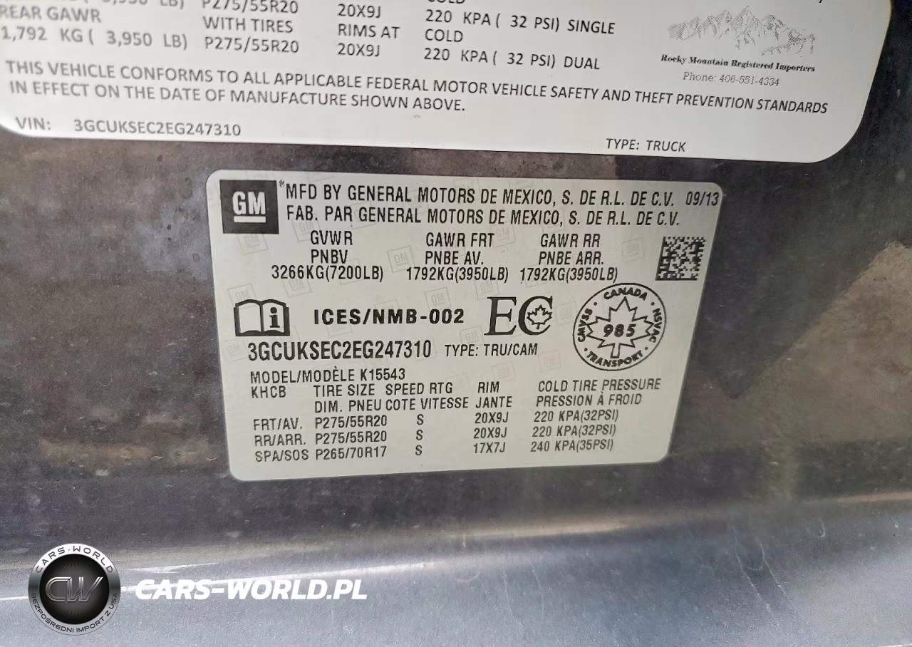 2014 Chevrolet Silv1500 4Wd VIN:3GCUKSEC2EG247310 - 12