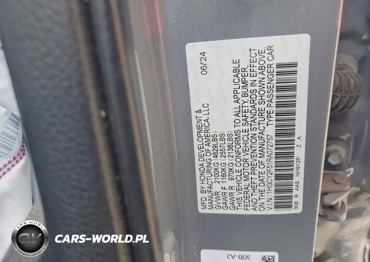 2024 Honda Accord Hybrid Sport VIN:1HGCY2F51RA072757 - 12