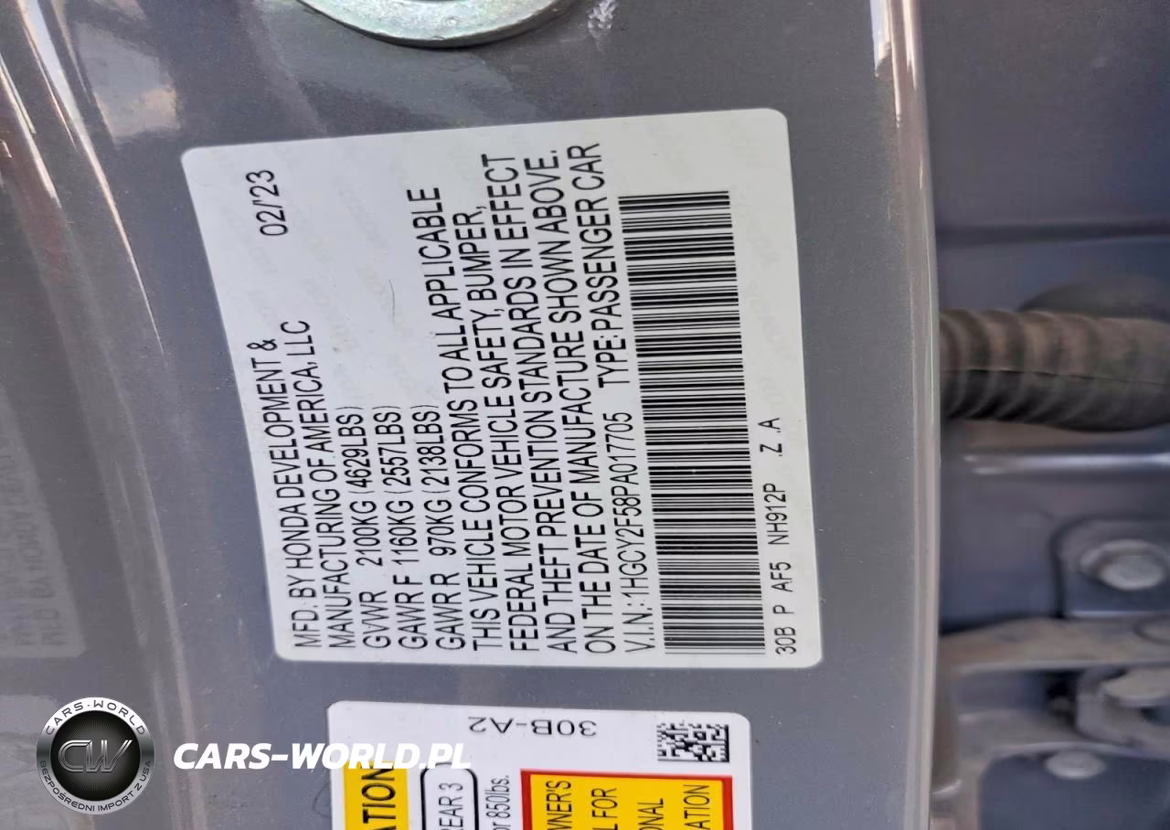 2023 Honda Accord Hybrid S VIN:1HGCY2F58PA017705 - 12