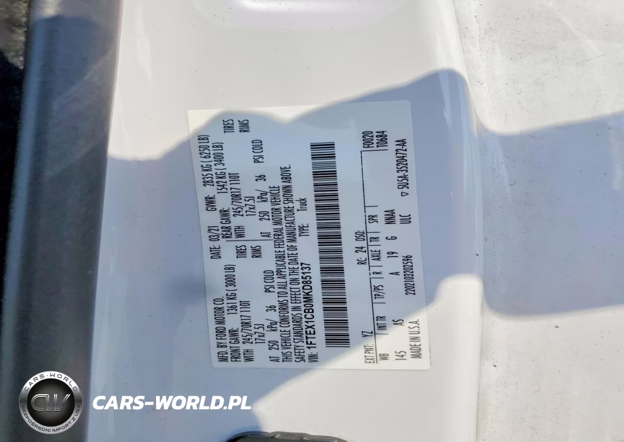 2021 Ford F150 Super Cab VIN:1FTEX1CB0MKD85137 - 12