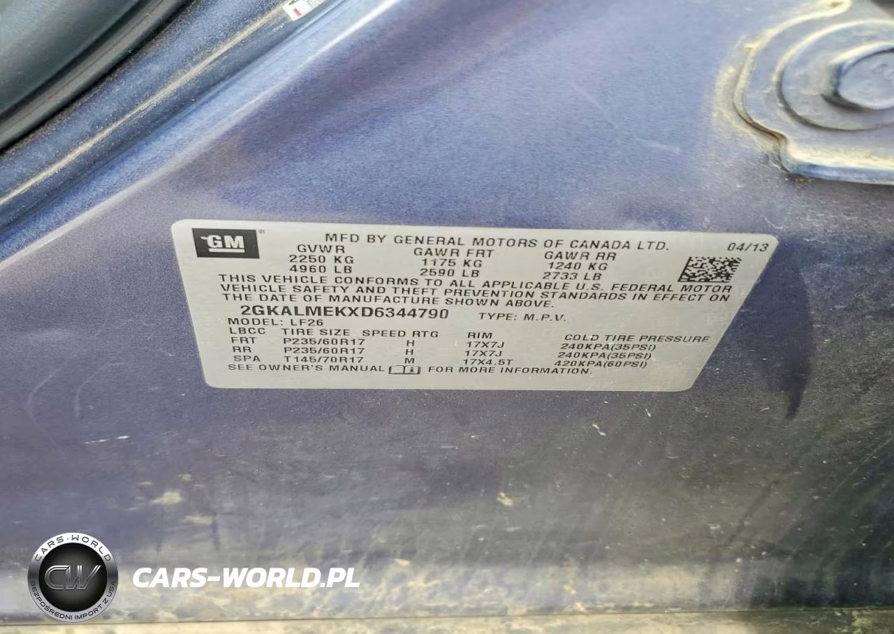 2014 GMC Terrain VIN:2GKALMEKXD6344790 - 13