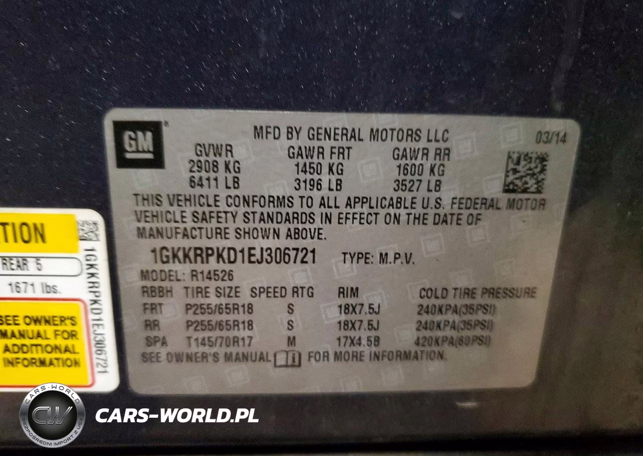 2014 GMC Acadia Sle VIN:1GKKRPKD1EJ306721 - 12