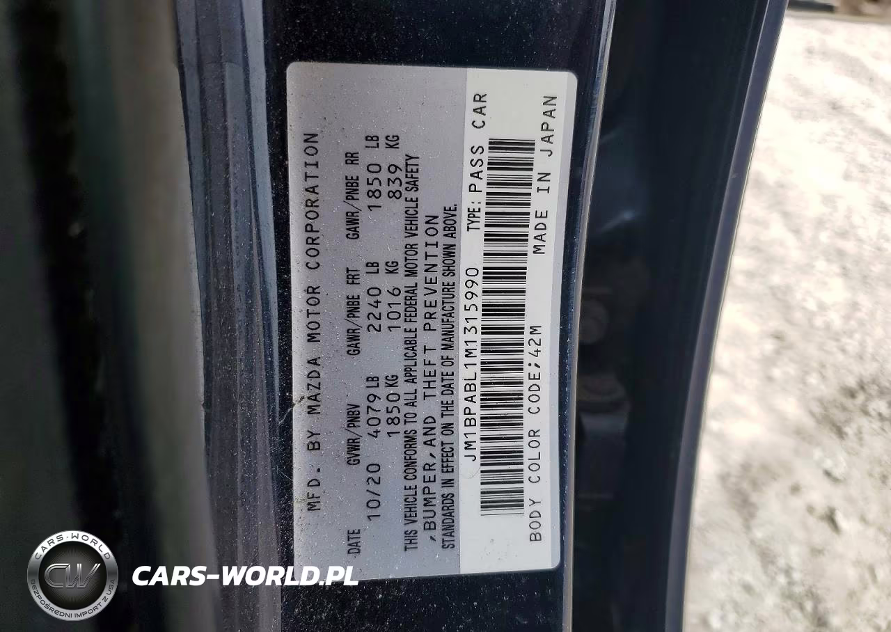 2021 Mazda 3 Select VIN:JM1BPABL1M1315990 - 12