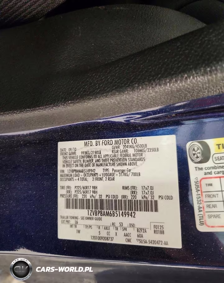 2011 Ford Mustang VIN:1ZVBP8AM6B5149942 - 12