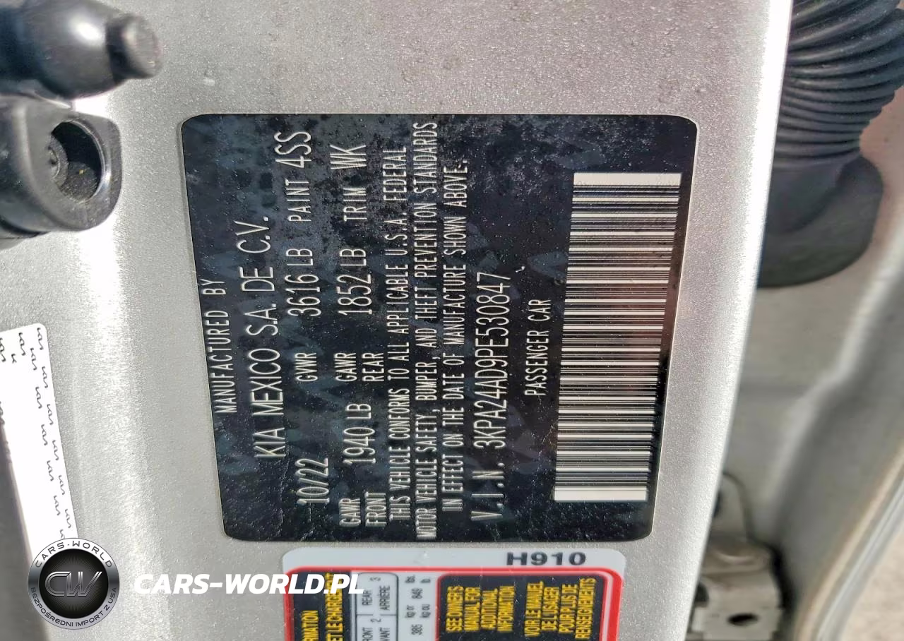2023 Kia Rio S VIN:3KPA24AD9PE530847 - 13