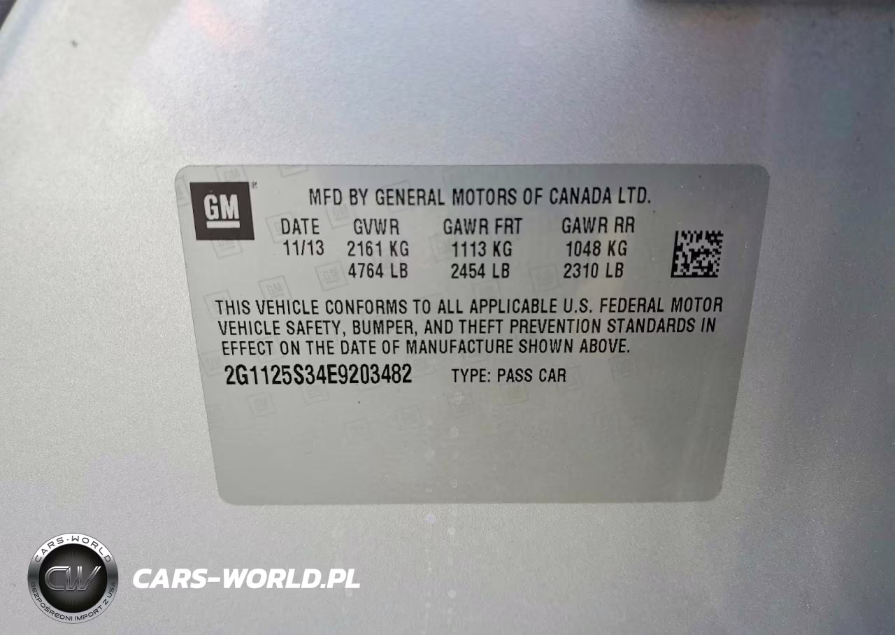 2014 Chevrolet Impala Lt VIN:2G1125S34E9203482 - 12