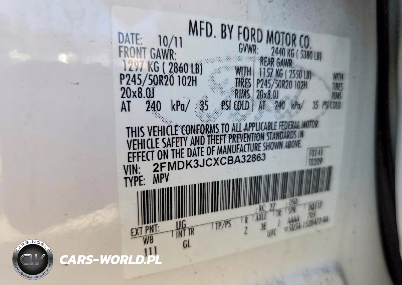 2012 Ford Edge Sel VIN:2FMDK3JCXCBA32863 - 13