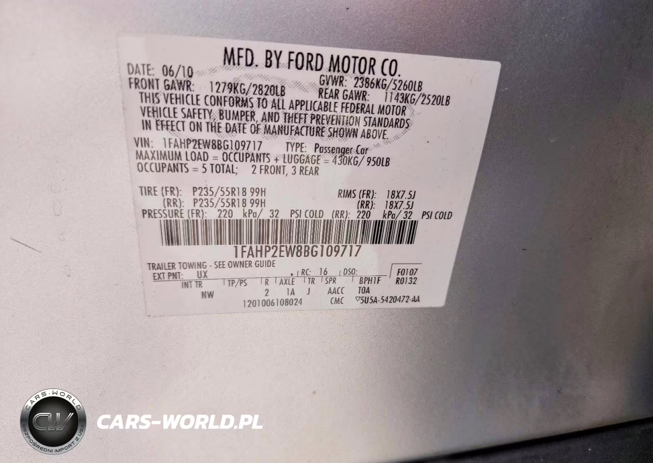 2011 Ford Taurus Sel VIN:1FAHP2EW8BG109717 - 13