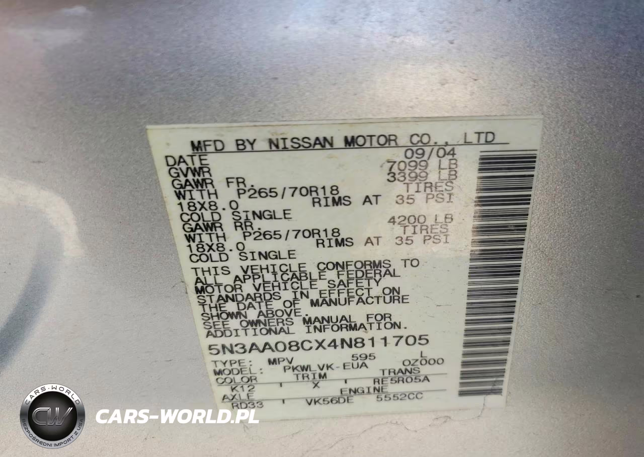 2004 Infiniti Qx56 Base VIN:5N3AA08CX4N811705 - 13