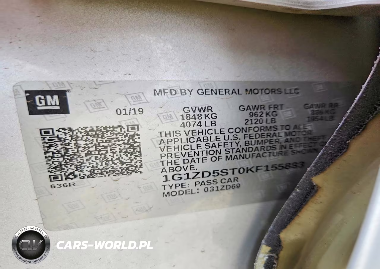 2019 Chevrolet Malibu Lt VIN:1G1ZD5ST0KF155883 - 12