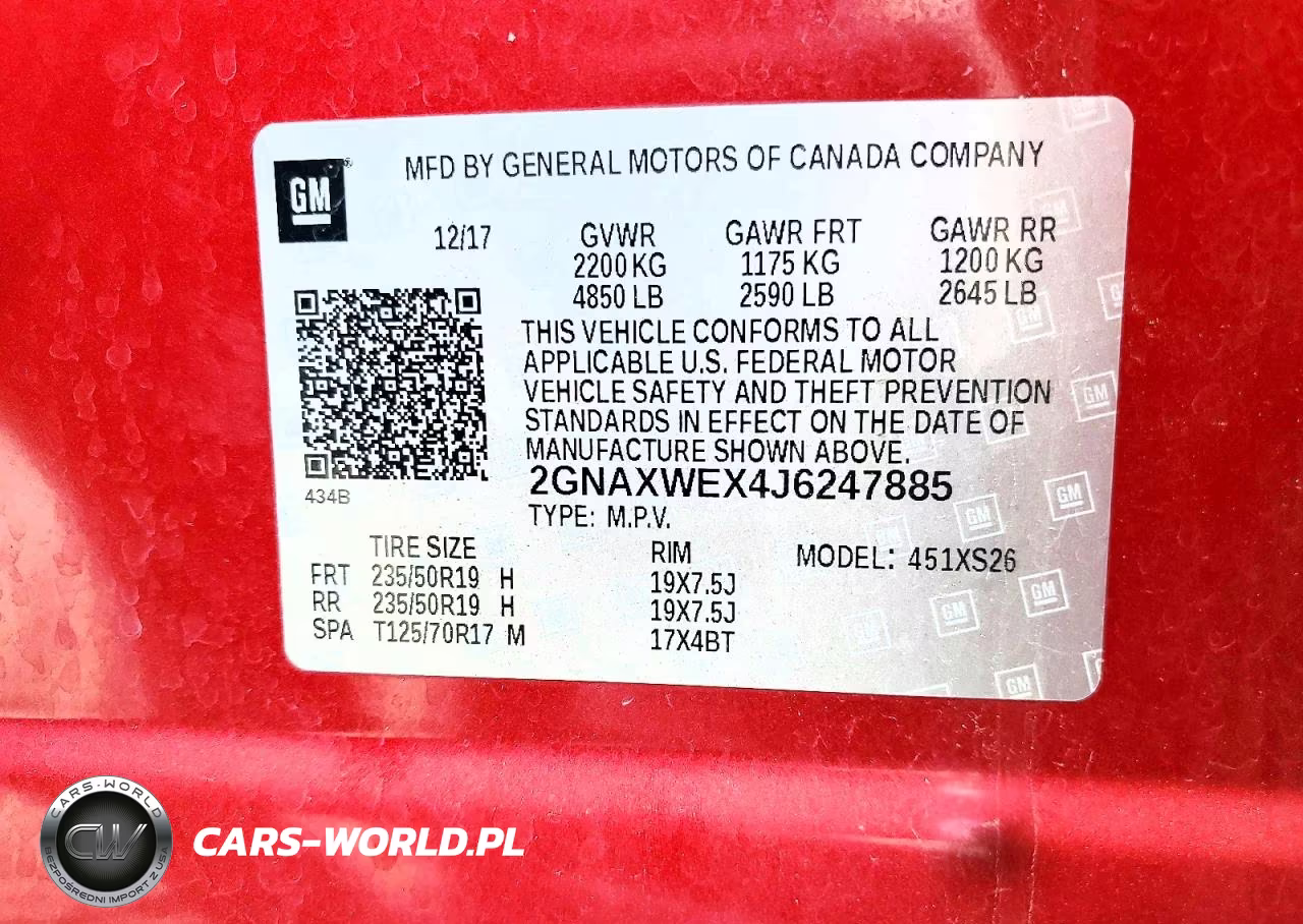 2018 Chevrolet Equinox Premier VIN:2GNAXWEX4J6247885 - 13