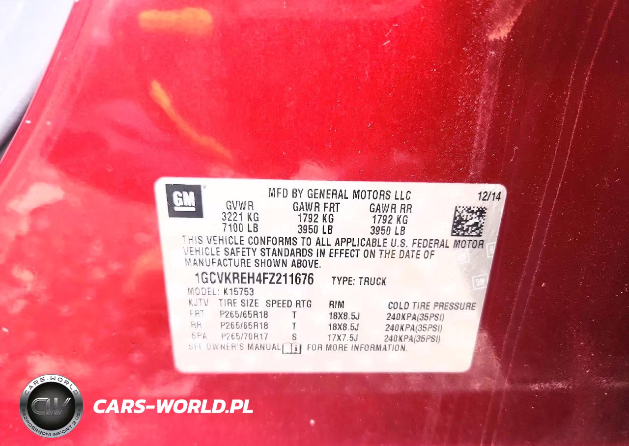 2015 Chevrolet Silverado K1500 Lt VIN:1GCVKREH4FZ211676 - 12