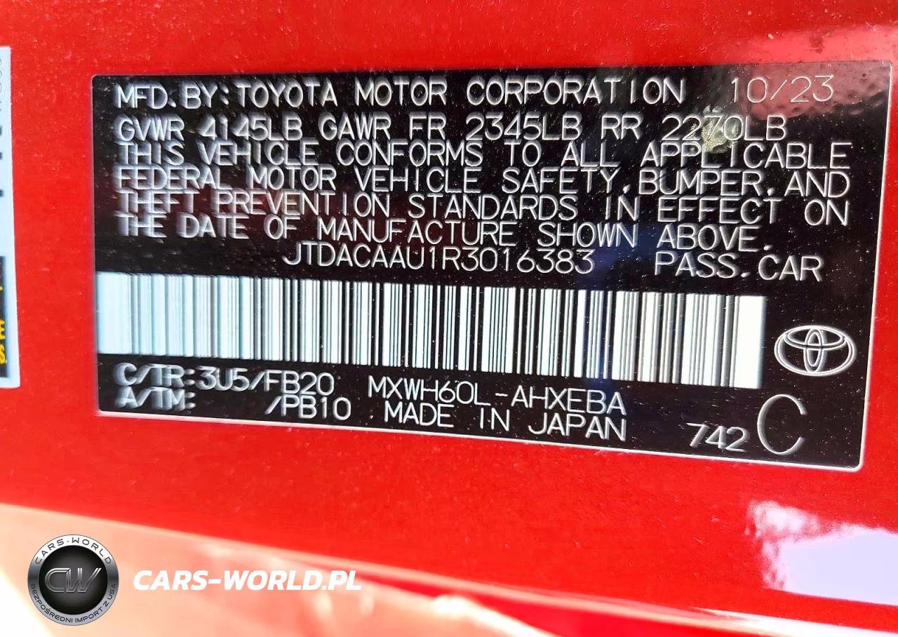 2024 Toyota Prius Le VIN:JTDACAAU1R3016383 - 12